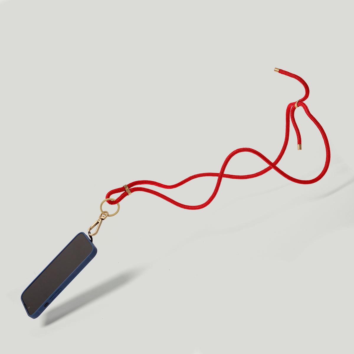 Red Leatherite Crossbody Phone Lanyard - Strap