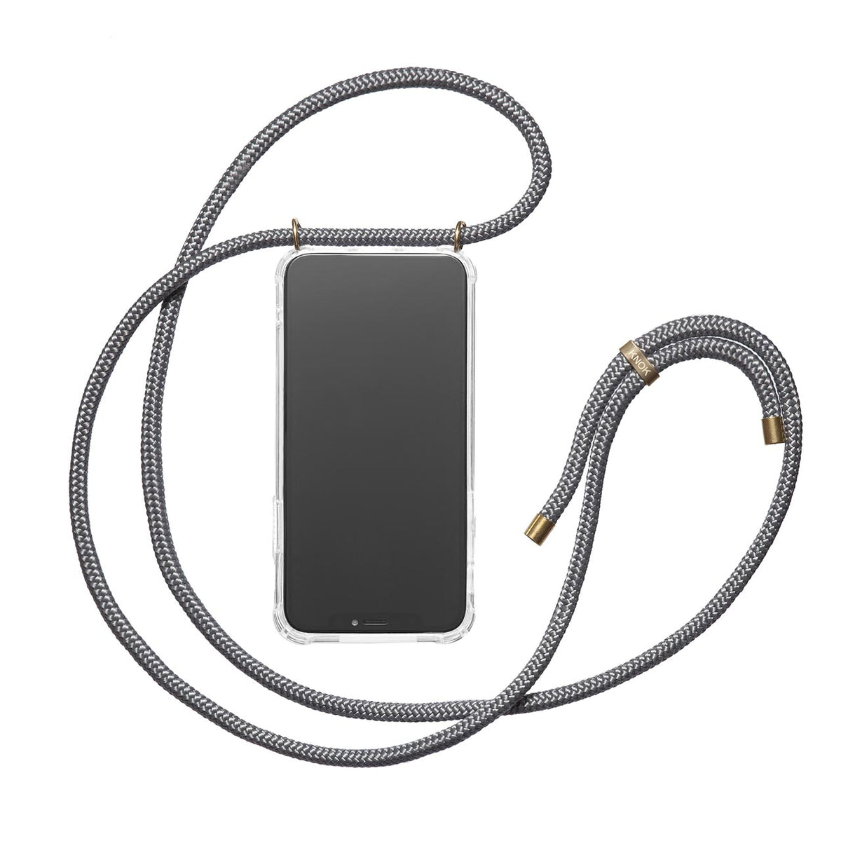 Grey Crossbody Utility Phone Lanyard - Strap