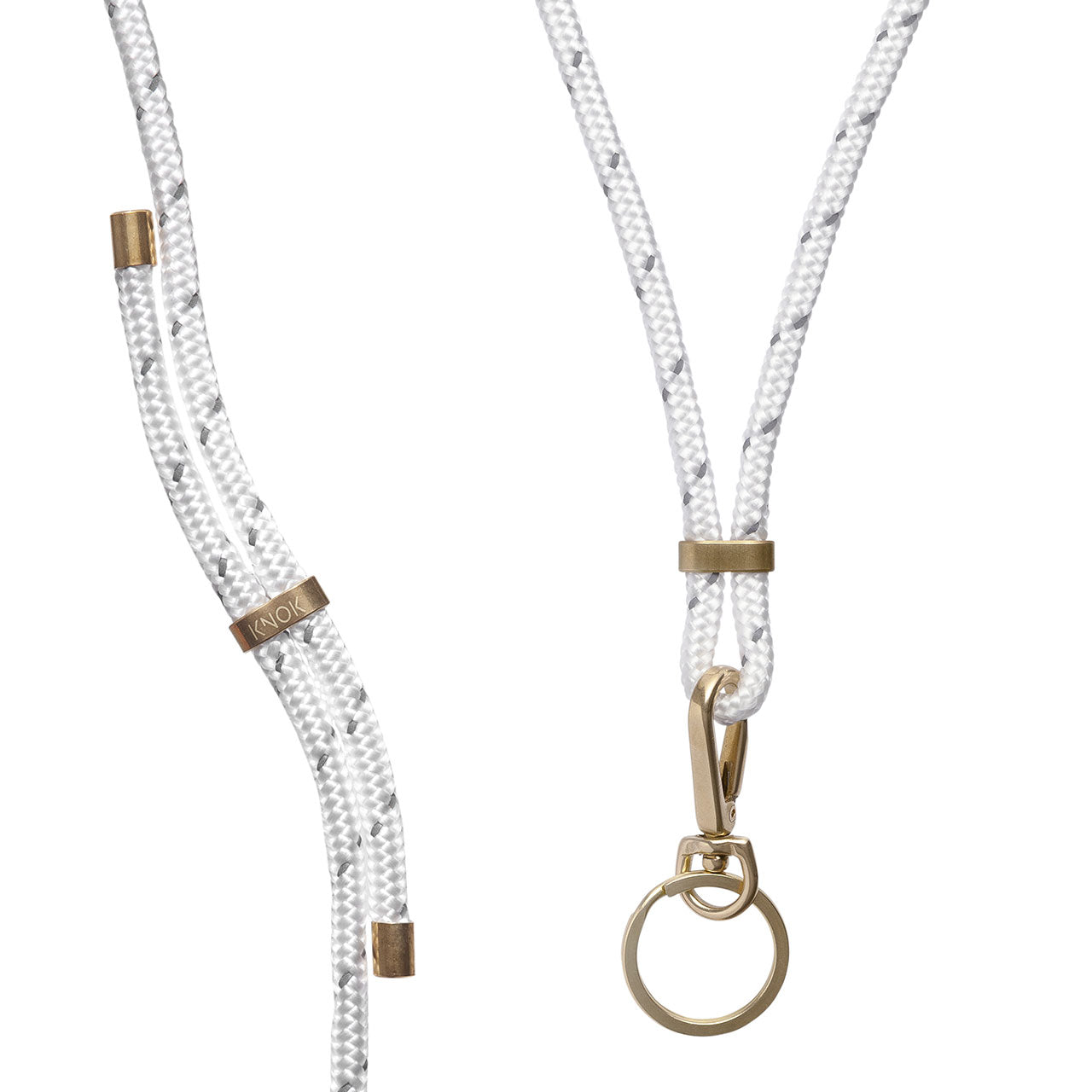 aprococo - CHANEL unisex lanyard - necklace key holder – WHITE